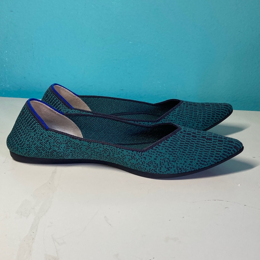 Green Pointy Toe Rothy’s Fits Womens Size 8 / 38.5 - Picture 10 of 12